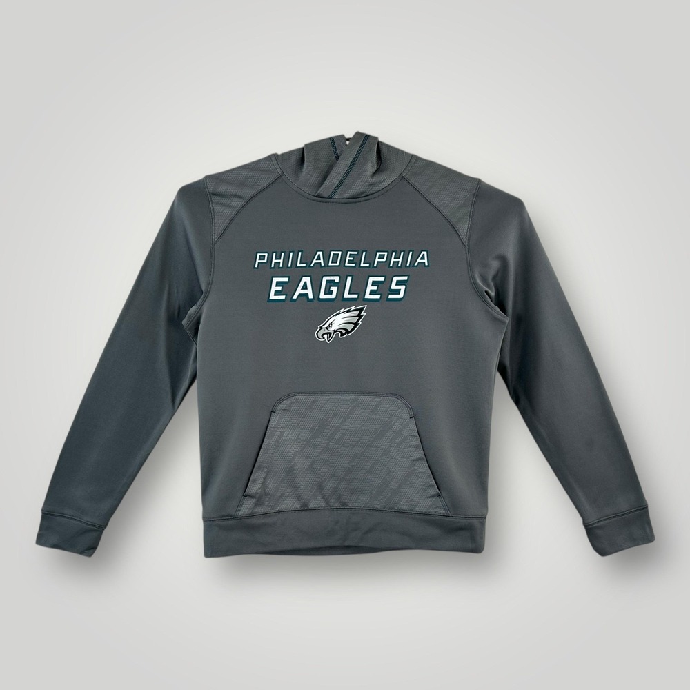 Philadelphia Eagles Hoodie Mens Medium Gray NFL Football Team‎ Apparel TX3 Warm